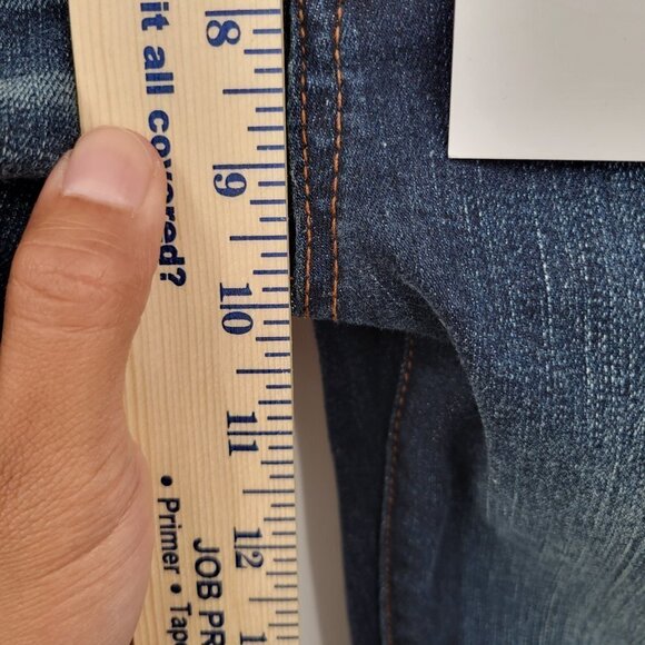 New Sneak Peek Women Blue Distressed High Rise Button Fly Skinny Jeans Size 25 - Picture 9 of 14